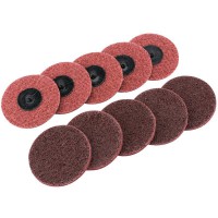 Ten 75mm Polycarbide Abrasive Pads (Medium)