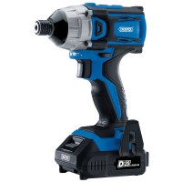 Draper D20 20V Brushless 1/4\" Impact Driver with 2 x 2.0Ah Batteries and Charger (180Nm)