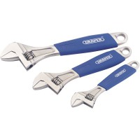 3 Pce Soft Grip Adjustable Wrench Set