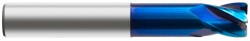 Europa 4Fl Ext. Neck C/R Short Pulsar Blue End Mill 3mm