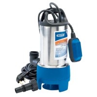 DRAPER 208L/min 750W 230V Stainless Steel Submersible Dirty Water Pump with Float Switch