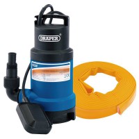 200L/Min Submersible Dirty Water Pump Kit C/W Layflat Hose (10m x 25mm) - Kit 1