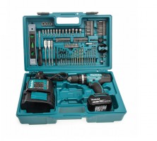 Makita DHP453 18V Combi Drill 1 x 3Ah Li-ion LXT Battery With 101 Piece Drill And Driver Set
