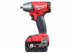 Milwaukee Power Tools M18 FIW2F38-502X FUEL 3/8in Friction Ring Impact Wrench 18V 2 x 5.0Ah Li-ion