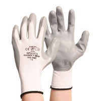 Polyco Matrix F Grip Glove Palm PU Coated - White Size 7