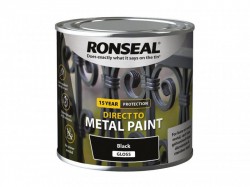 Ronseal Direct to Metal Paint Black Gloss 250ml