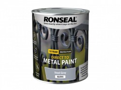 Ronseal Direct to Metal Paint Steel Grey Gloss 750ml