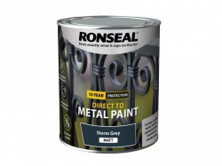 Ronseal Direct to Metal Paint Storm Grey Matt 750ml