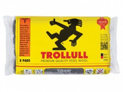 Trollull Extra Large Steel Wool Pads Grade 1 (Pack 8)