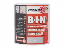 Zinsser B.I.N Primer, Sealer & Stain Killer Paint Grey 1 litre